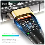 Кабель Asometech 100w 3 в 1 Type-C + Lightning + microUSB — USB 125 см, фото 2