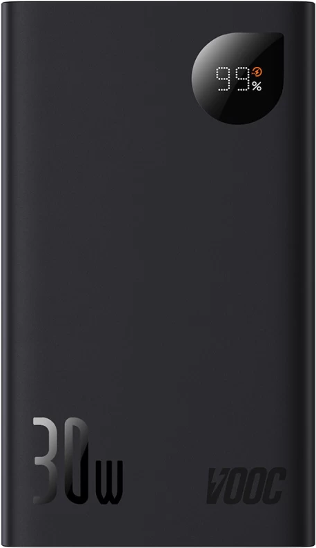 Портативний акумулятор Baseus Adaman2 Digital Display Fast Charge 30W 20000mAh black (PPAD050101), фото 1