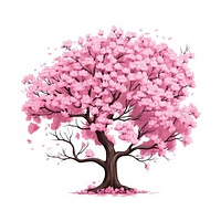 Sakura sticker 9*8 cm. Вологостійка наклейка