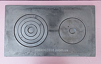Плита двоконфорна чавунна Водолій [708х408 мм] з гарантією варильна поверхня