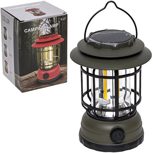 Ліхтар кемпінговий на сонячній батареї + Power bank, фото 1