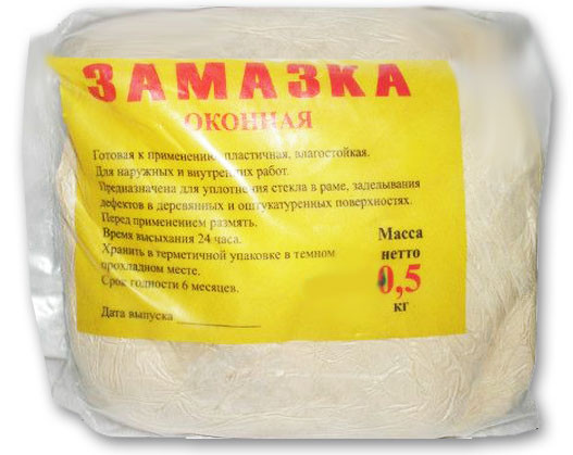 Замазка віконна Харків 0,5 кг, замазка для вікон пластична, вологостійка