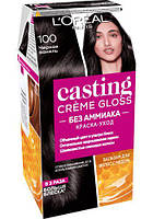 Стойкая краска для волос без аммиака 100 черная ваниль Casting Crème Gloss L'Oreal, 180 мл