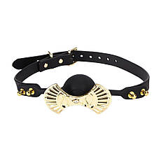Розкішний силіконовий кляп Zalo Silicone Ball Gag Black, кристал Swarovski, шкіряний ремінець, Київ