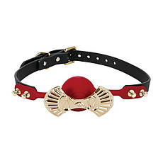 Розкішний силіконовий кляп Zalo Silicone Ball Gag Red, кристал Swarovski, шкіряний ремінець, Київ