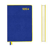 Ежедневник А5 Leo Planner датированный 2024 Patriot II желто синий 368 стр
