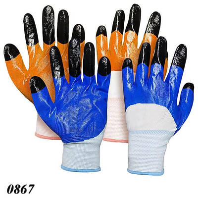 Рукавиці робочі комбіновані з латексним покриттям (12шт)