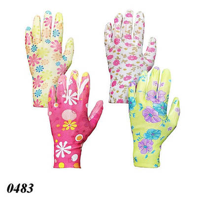 Рукавиці садові Квітка (12шт)