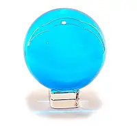 Куля блакитна на підставці виріб із кришталю