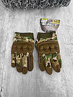 Штурмовые защитные военные перчатки ВСУ, Армейские тактические перчатки мультикам