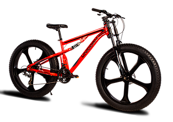 Гірський велосипед на литих дисках Unicorn Godzilla Fat-Bike 26use Рама 17 Червоний