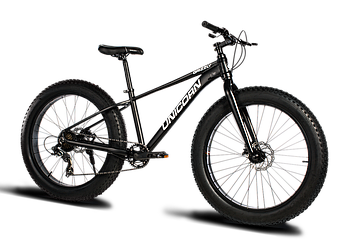 Гірський алюмінієвий велосипед Unicorn Grizly Fat-Bike 26 DTEP Рама 17 Чорний