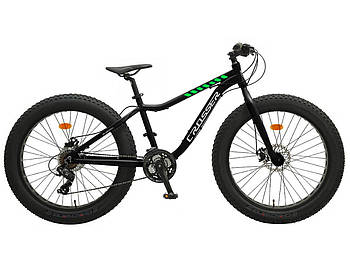 Велосипед фэтбайк Crosser Fat Bike 26" Чорно-зелений