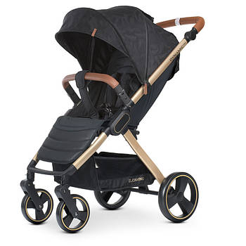 Коляска прогулянкова дитяча з москітною сіткою та дощовик El Camino DYNAMIC PRO ME 1053G Special Black Чорний