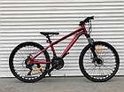 Гірський Алюмінієвий Велосипед TopRider 24 дюймів 680 розмір рами 14″ Червоний, фото 2