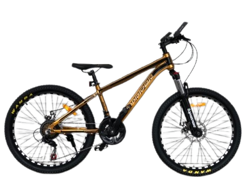 Гірський Алюмінієвий Велосипед TopRider 24 дюймів 680 рами розмір 14″ Золотий