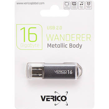 Флешка для зберігання інформації Verico USB 16Gb Wanderer Gray 600623 Сіра