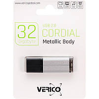 Флешка для хранения информации Verico USB 32Gb Cordial Silver 601354 Серая в упаковке 1 шт