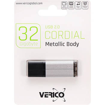 Флешка для зберігання інформації Verico USB 32Gb Cordial Silver 601354 Сіра