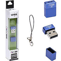 Флешка для хранения информации Verico USB 32Gb MiniCube Blue 608780 Синяя в упаковке 1 шт