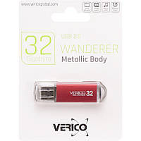 Флешка для хранения информации Verico USB 32Gb Wanderer Red 600715 Красная в упаковке 1 шт