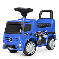Детская каталка-толокар в виде Грузовика Mercedes с светом передних фар и пищалкой на руле Bambi 656-4 Синий