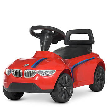 Спортивна каталка-толокар BMW зі світлом фар та музикою на батарейках Bambi M 4580-3 Червоний