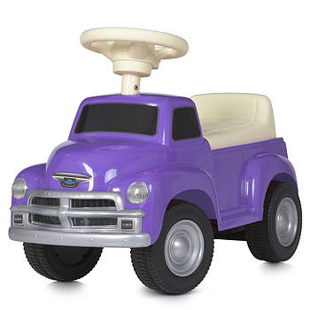Дитяча каталка-толокар Chevrolet із сигналом на кермі та прихованим багажником Bambi M 5000-9 Фіолетовий