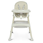 Дитячий пластиковий стільчик для годування зі столиком Bambi M 4136-2 Ice Gray Сірий, фото 2