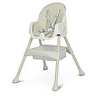 Дитячий пластиковий стільчик для годування зі столиком Bambi M 4136-2 Ice Gray Сірий, фото 3