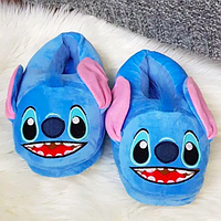 Трендовые тапочки Стич синий размер 32-38 (а50)