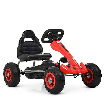 Дитяча машинка з регулюванням сидіння Bambi kart M 4036-3 Червоний Педальна машинка веломобіль