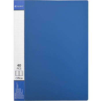 Пластикова папка формату А4 з файлами 40 шт С AD-40A щільність 145 мкр Папка для документів в упаковці 3 шт