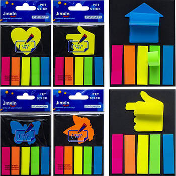 Закладка неон 5 кольорів "stick Notes "Р19-1 в упаковці 12 шт