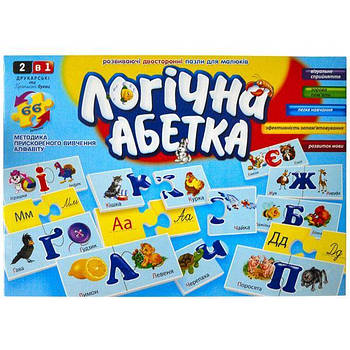 Розвиваючі пазли "Логічна Абетка", українська мова DT66Asp-U