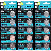 Плоские батарейки - таблетки для часов на блистере Videx 2016 в упаковке 20 шт