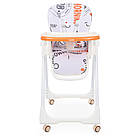 Дитячий стільчик на коліщатках для годування зі столиком Bambi M 5673-7 Помаранчевий, фото 2