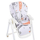 Дитячий стільчик на коліщатках для годування зі столиком Bambi M 5673-7 Помаранчевий, фото 5