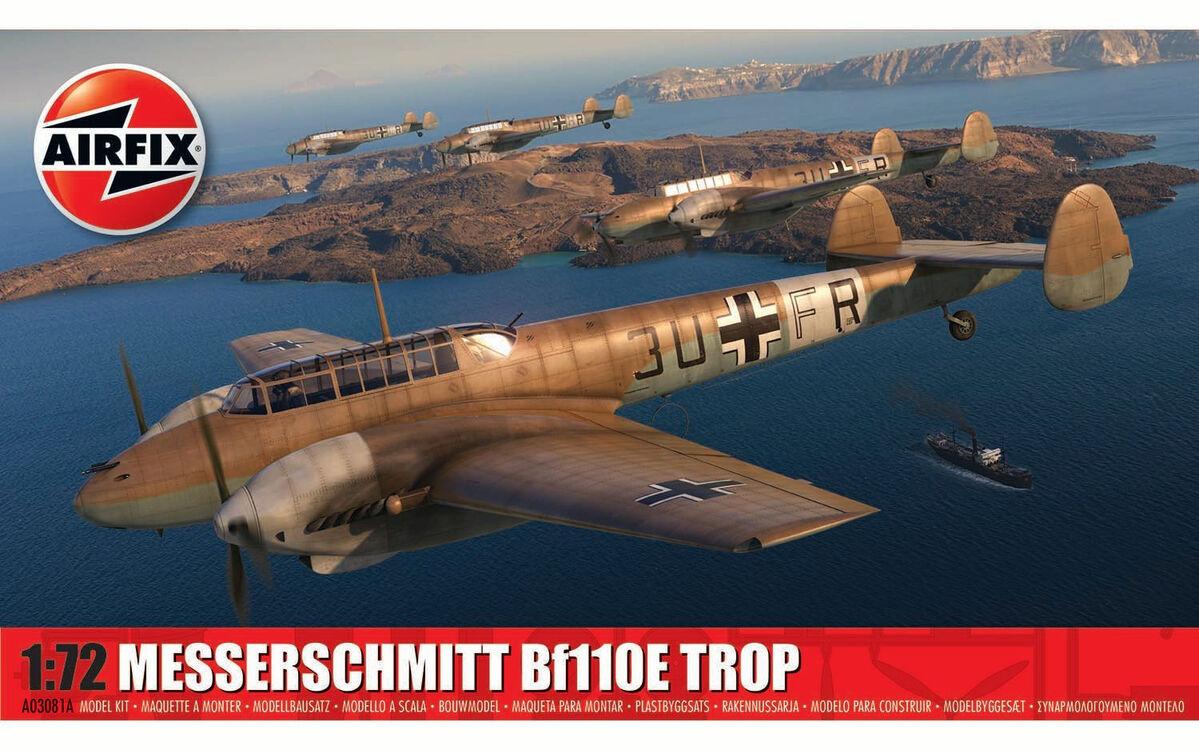 Пластикова модель 1/72 Airfix 3081 німецький винищувач Messerschmitt Bf110E/E-2 Tropical