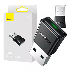 Bluetooth адаптер Baseus BA07 USB multipoint audio BT5.3 20m 5 пристроїв Black | ЮСБ блютуз адаптер