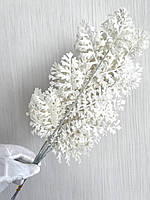 Новорічна гілочка для декору. Гілочка декоративна — ажур (біла 10 штук), фото 2