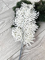 Новорічна гілочка для декору. Гілочка декоративна — ажур (біла 10 штук), фото 5