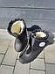 Дитячі зимові чоботи на липучці Чорні, фото 8