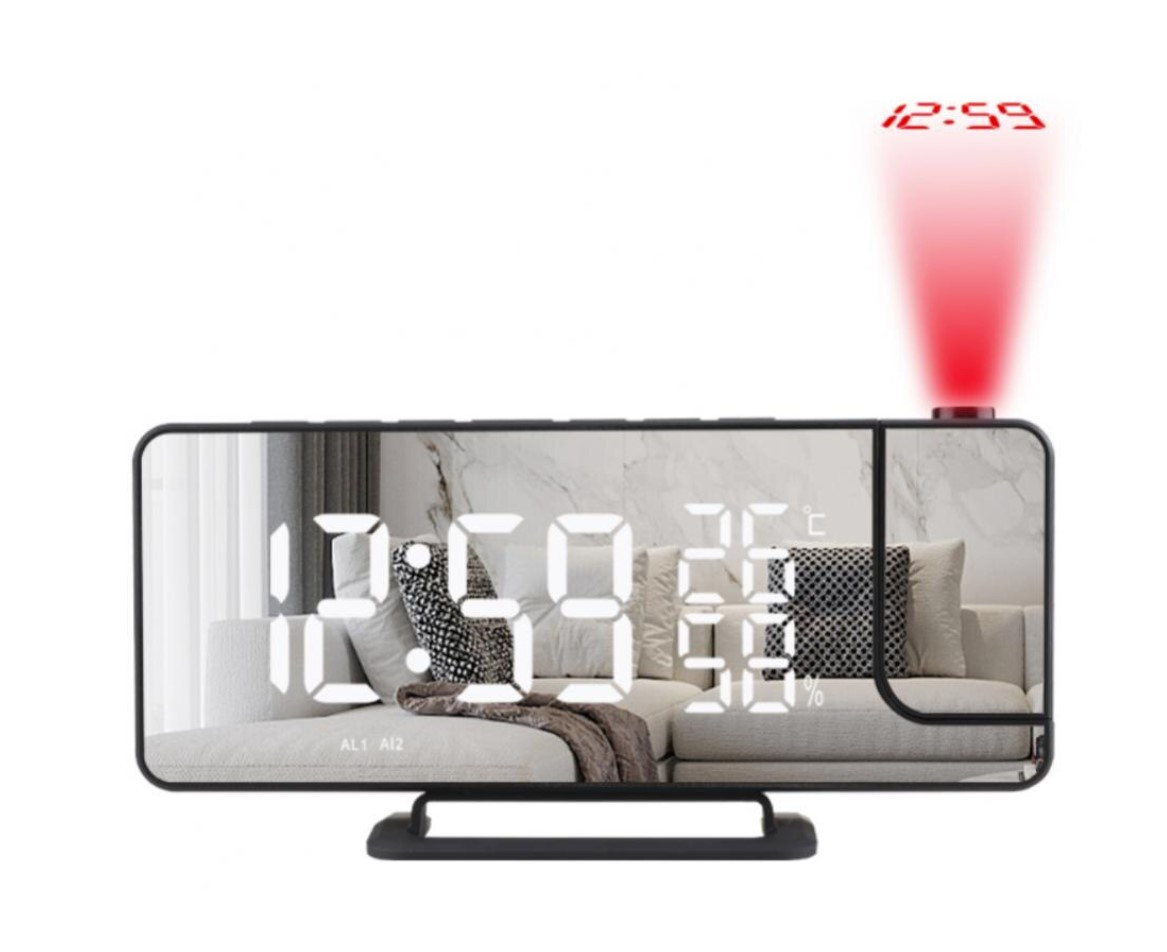 Будильник TS-9210 з проєктором і дзеркальним екраном