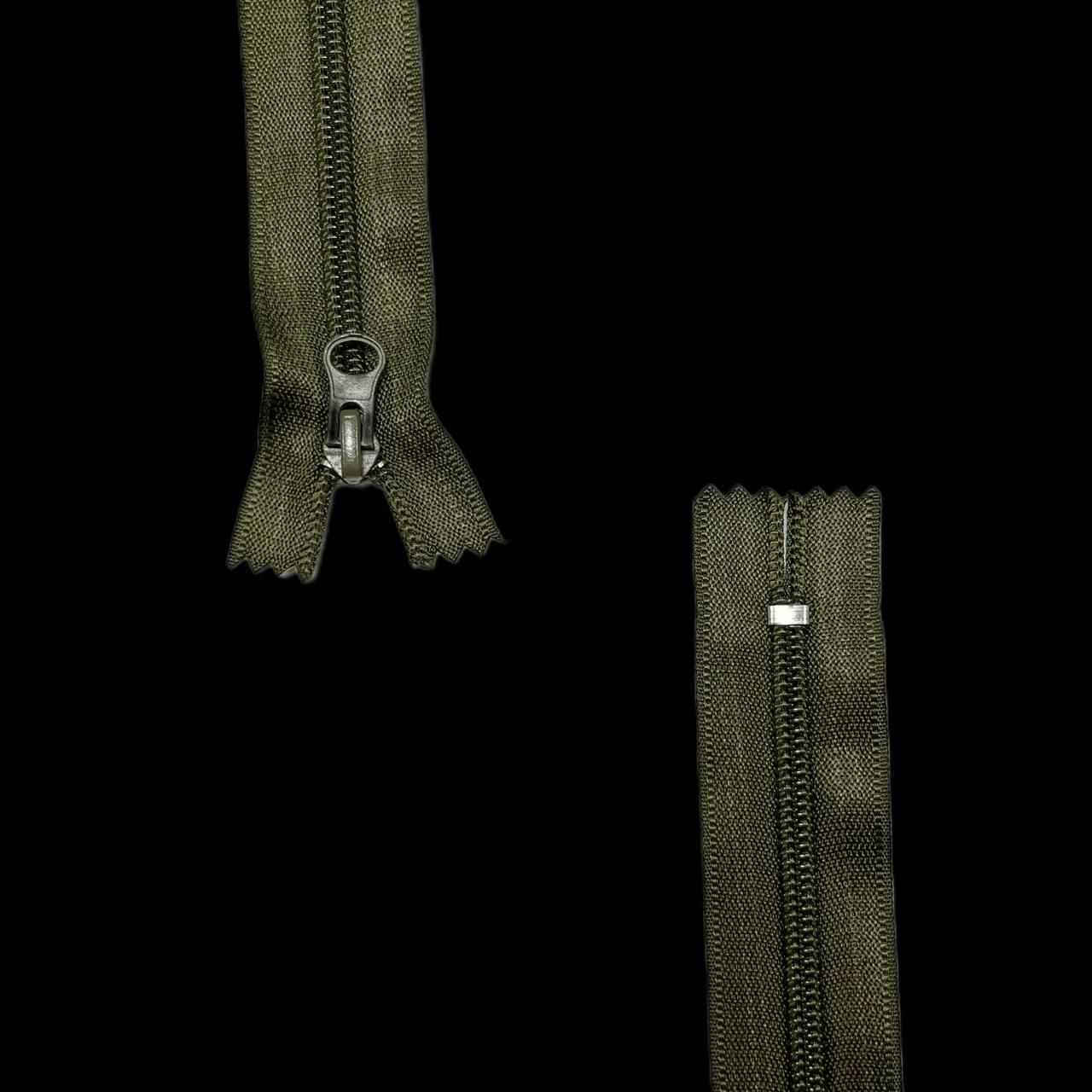 Спіральна блискавка СП7 30 см нейлон колір Хакі 514, фото 1