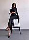 Жіночий костюм із трикотажу кроп топ і довга спідниця з розрізами (р. S, М) 66103216Е, фото 6