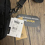 Чоловіча сумка Vans барсетка через плече поясна жіноча ванс чорна. Месенджер, бананка чоловіча. Люкс, фото 5