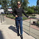 Піджак Модниця жіночий короткий з кишенями довгий рукав 48 чорний, фото 4