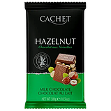 Шоколад молочний Cachet 32% какао з фундуком (лісовий горіх) 300 г, фото 4