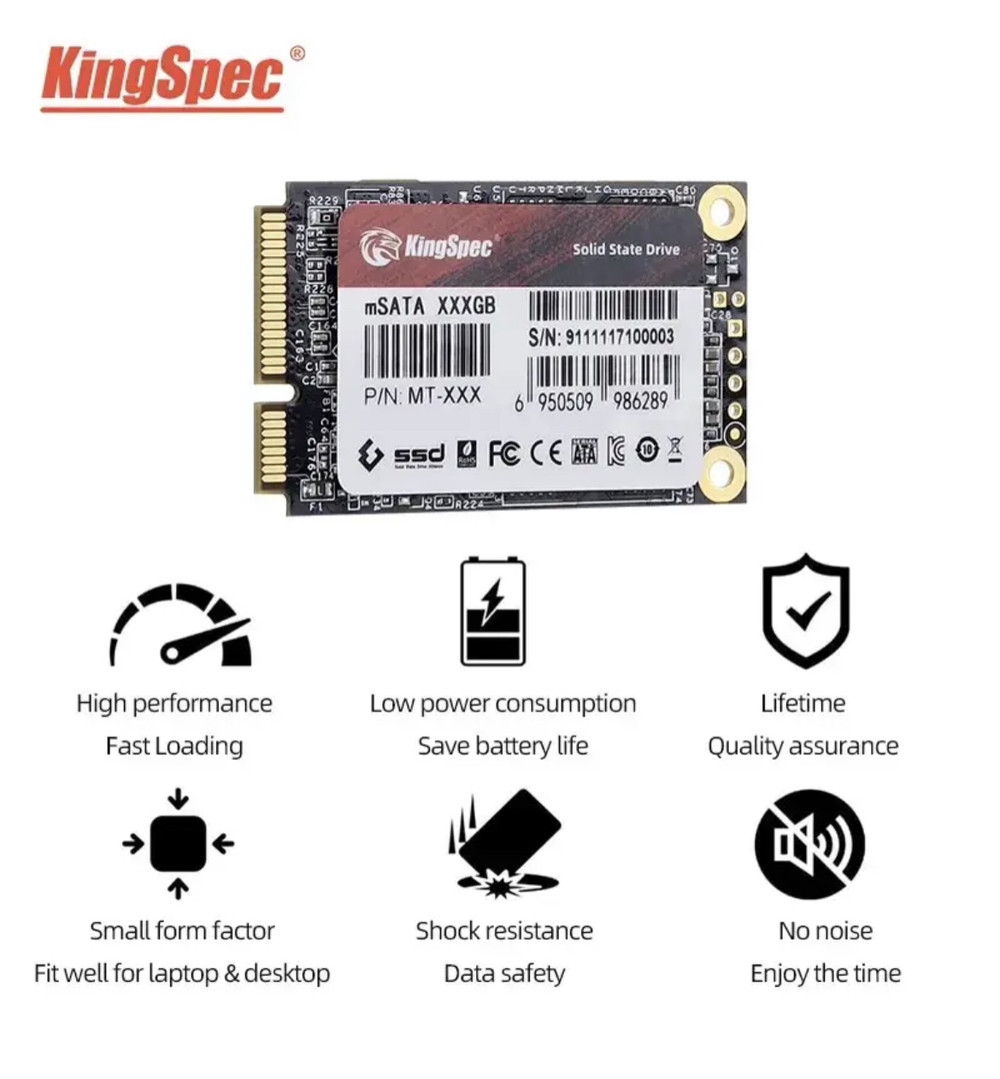 Купить SSD накопичувач Kingspec 256Gb mSata диск MT-256 Гб ссд для ...